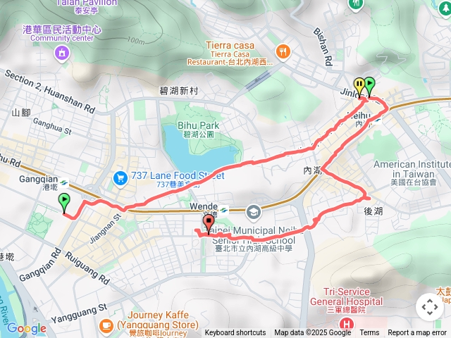 內湖運動中心到內湖站