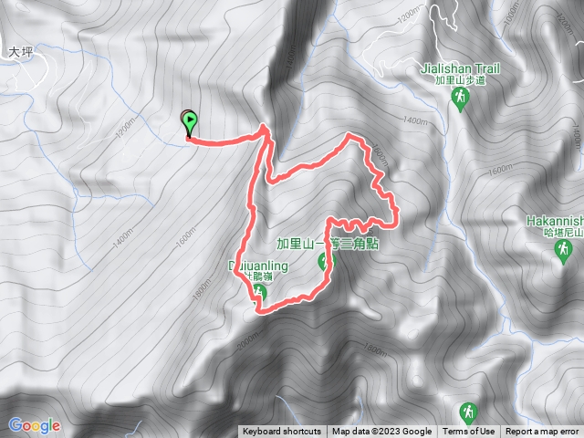 加里山大坪登山口P型