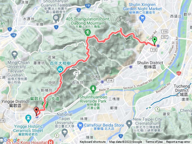 樹林車站-青龍嶺-大棟山-百年榕樹-鶯歌石山-鶯歌車站