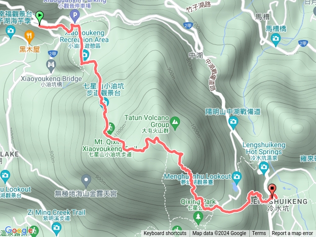 百卡拉七星山冷水坑