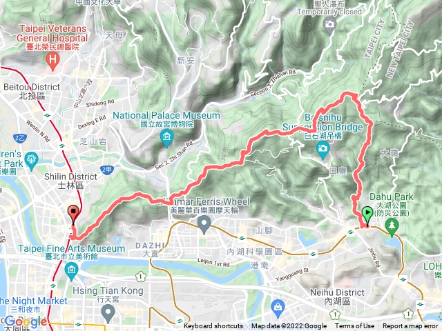 秀湖縱走回劍潭