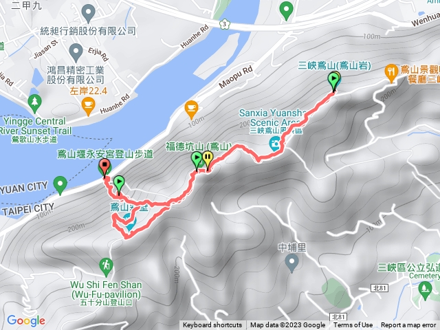 鳶山彩壁、福德坑山、鳶山