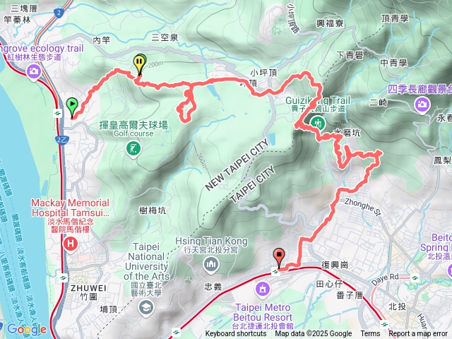 紅樹林站復興崗站