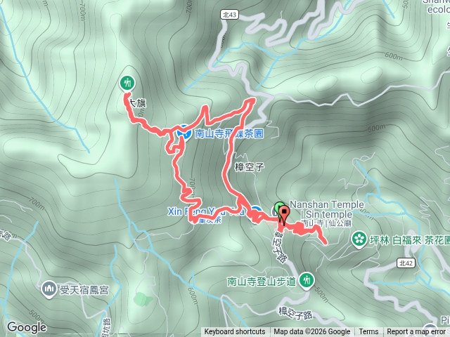 南山寺-獅公髻尾山-南山寺觀景台（標示路點）