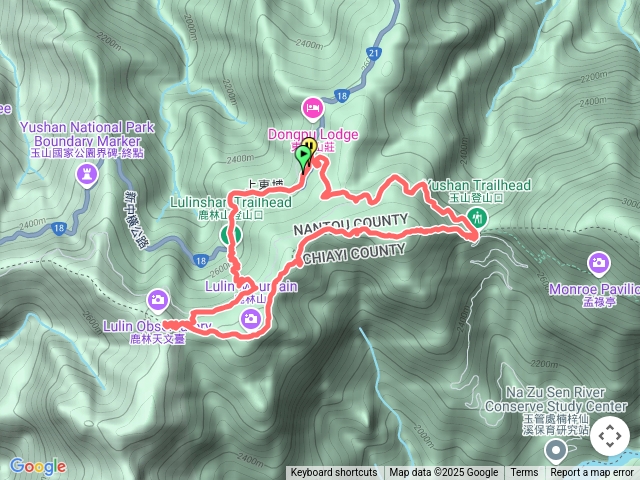 鹿林前山、鹿林山、麟趾山O繞縱走