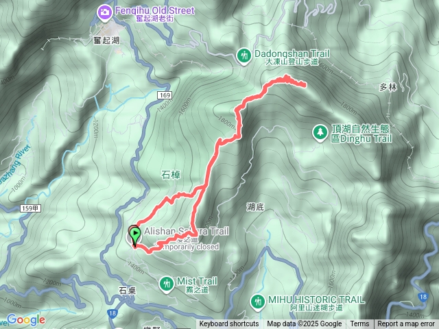 頂石棹/霞之道/茶之道走霹靂山/大凍山/雲之道回
