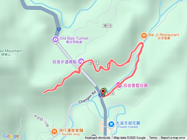 百吉林蔭B進B出+ㄧ小段土路預覽圖