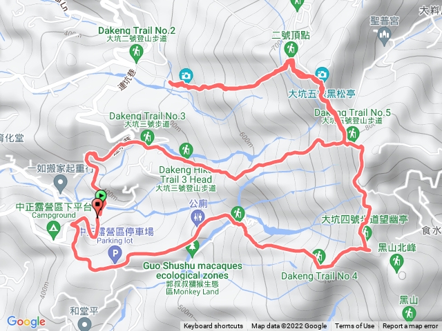 大坑2,3,4,5號連走