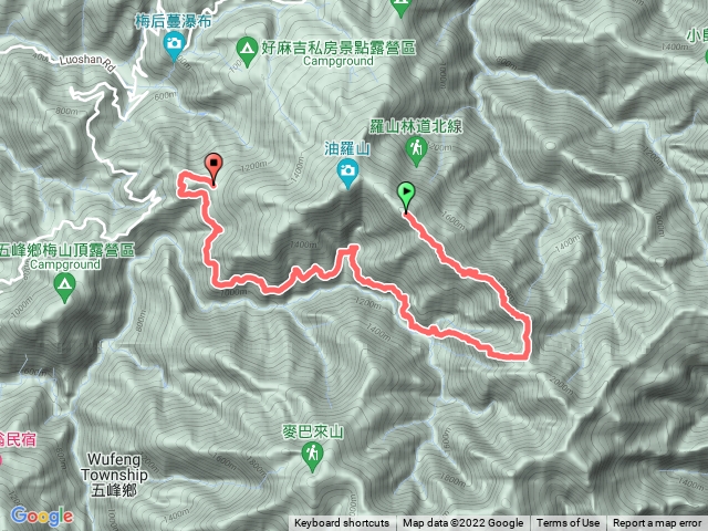 油霞縱走Day2（1818峰營地～第一登山口）（缺霞山