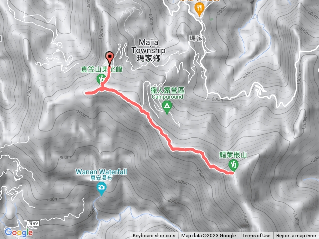 鱈葉根山、真笠山、真笠山東北峰、真笠山東南峰