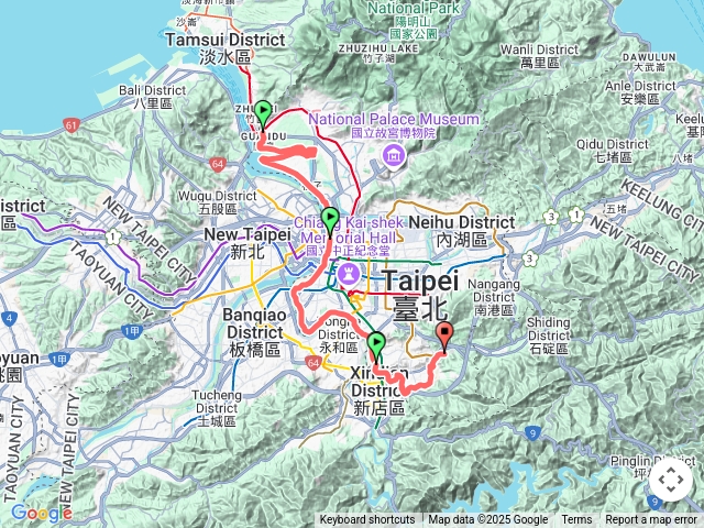臺北大縱走第八段：捷運關渡站－捷運動物園站