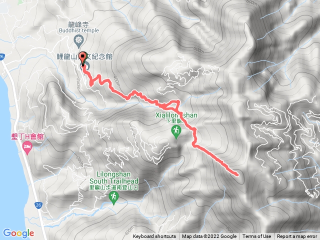 里龍山南登山口