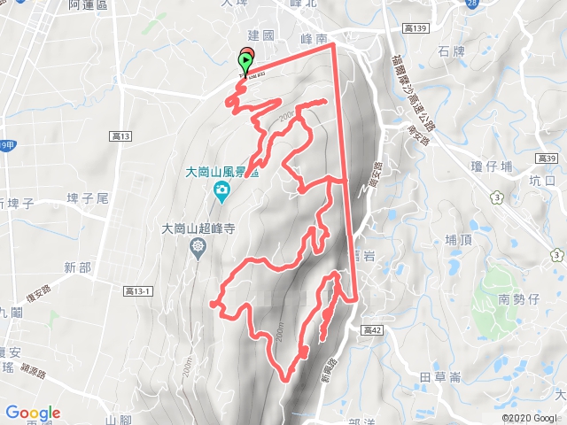 高雄大崗山路線探索_生態公園往礦區土雞城_朝元寺路徑