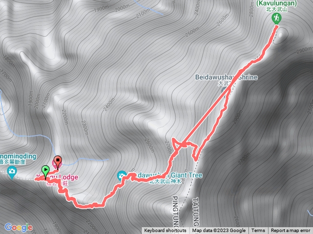 檜木山屋北大武