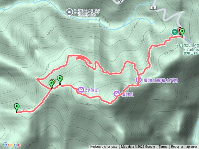 橫嶺山沙蓮山迪吹山