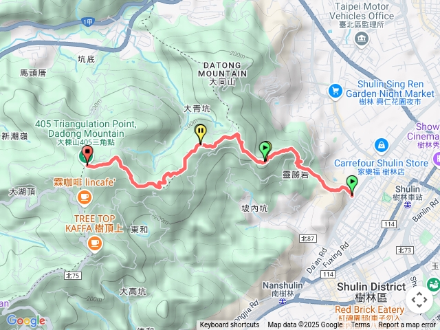 樹林火車站到大棟山405三角點