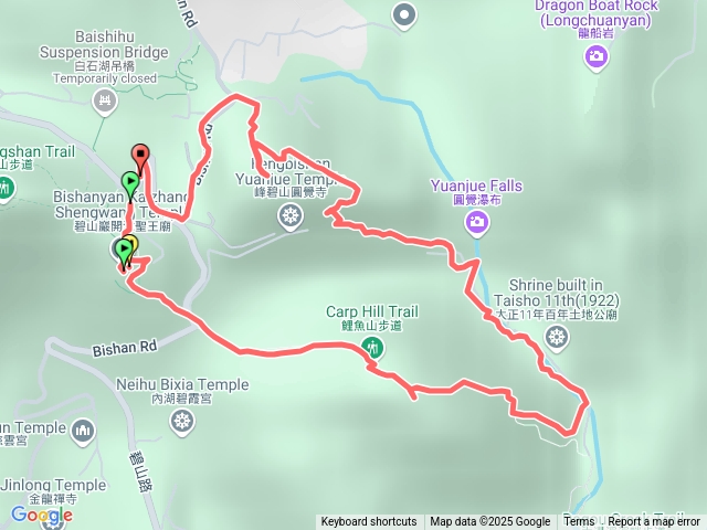 午後悠遊⑸：碧山巖-鯉魚山-圓覺尖O型