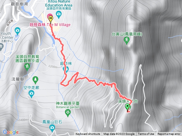 溪頭森林遊樂區天文臺下行