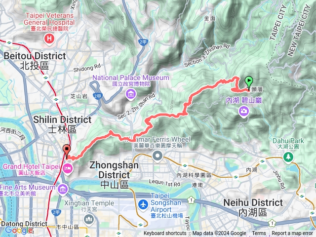 大劍縱走（恆光禪寺站-大崙頭山-大崙尾山-文間山-劍潭山）預覽圖