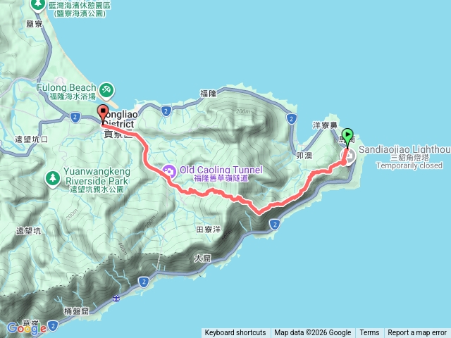 三貂角-天堂路-萊萊山-三叉峰-吳家古厝-福隆車站
