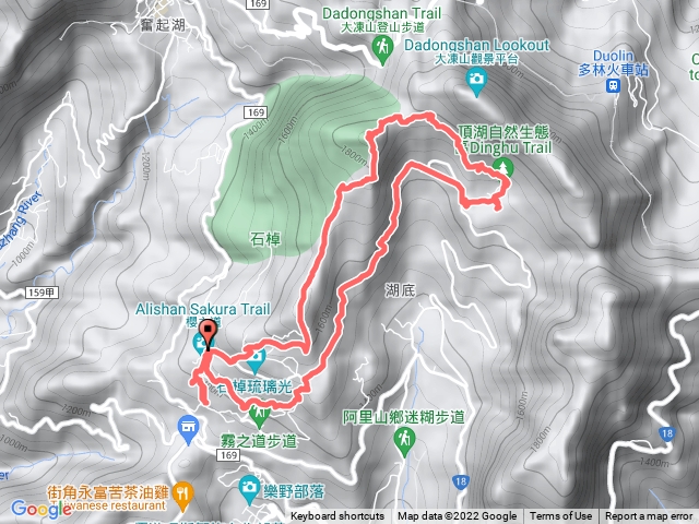 頂石棹步道群霹靂山頂湖