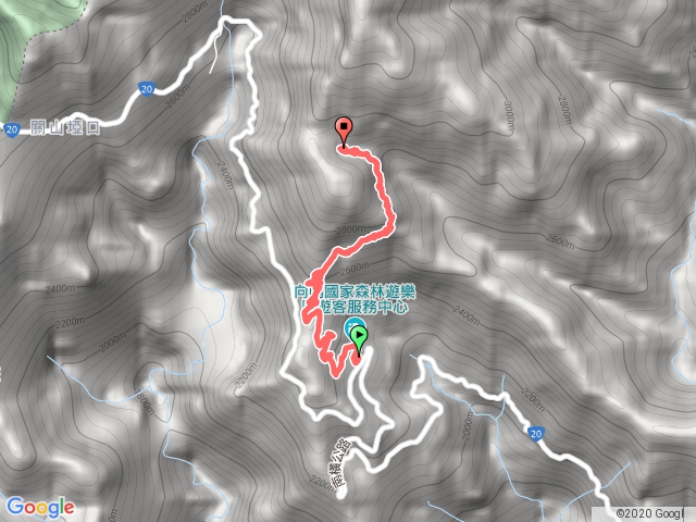 向陽登山口到向陽山屋