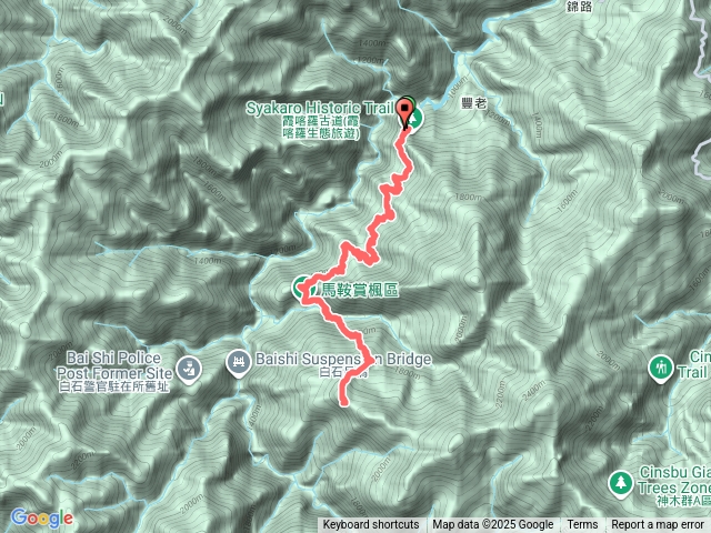 霞喀羅古道登布奴加里山來回預覽圖