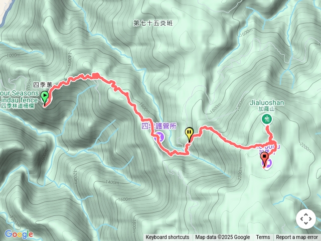 加太縱走宜蘭登山口到就加羅湖