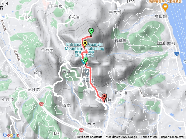 觀音山下雨後路線