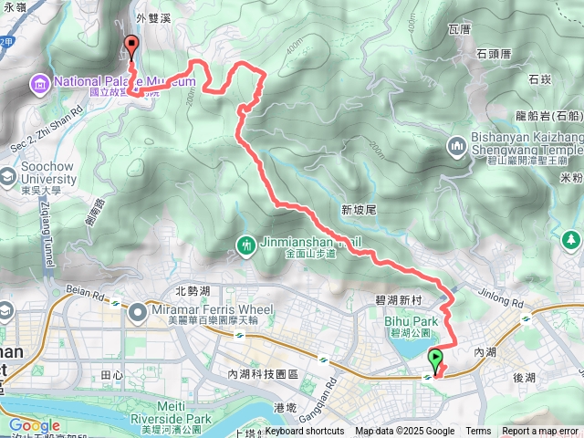 獅頭山-碧湖山-新坡尾山-竹篙山-金面山-剪刀石山-論劍山-大崙尾山西南南峰-燕溪古道-仙座台山-大崙尾山西峰-至善國中