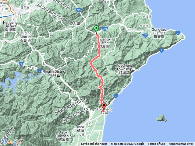  雙溪崩山坑-灣潭-鶯子嶺山-礁水坑山-頭城