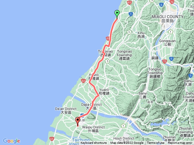 白沙屯到大甲