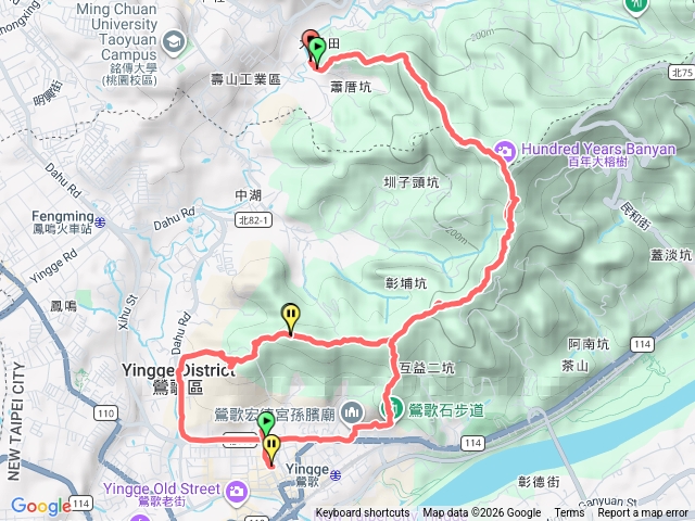 福源山步道-忠義宮鶯歌石來回預覽圖