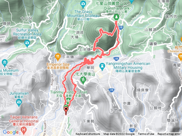 天母古道（水管路）、翠峰瀑布、紗帽山