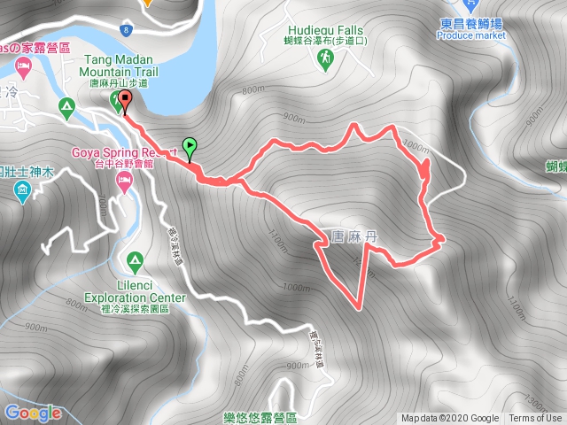 唐麻丹山裡冷登山口O行路線
