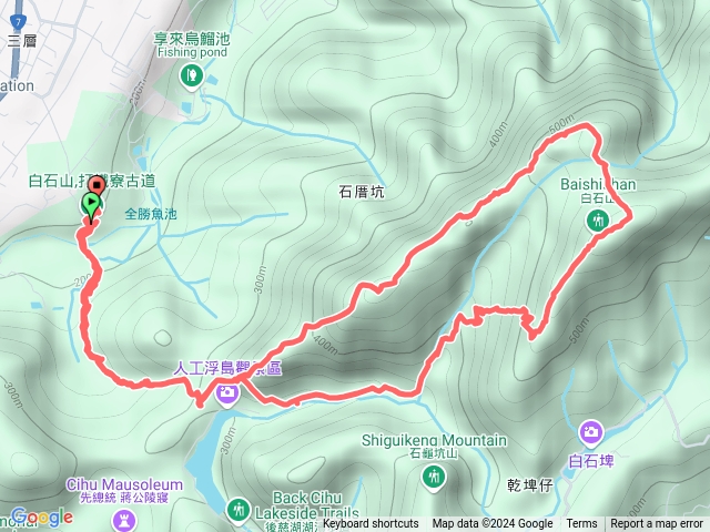 打鐵寮古道-白石山-石厝坑山-電塔-O繞預覽圖