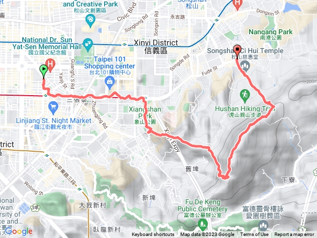2023 01 10 象山登山口到慈惠堂虎山登山口