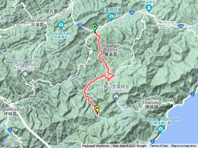淡蘭中路(柑腳威惠廟至灣潭)紮營，隔日原路折返