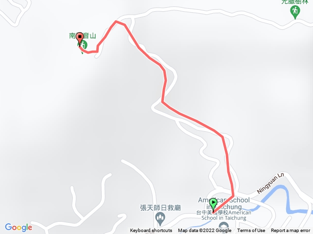 南觀音山登山單車路線（美國學校起登）