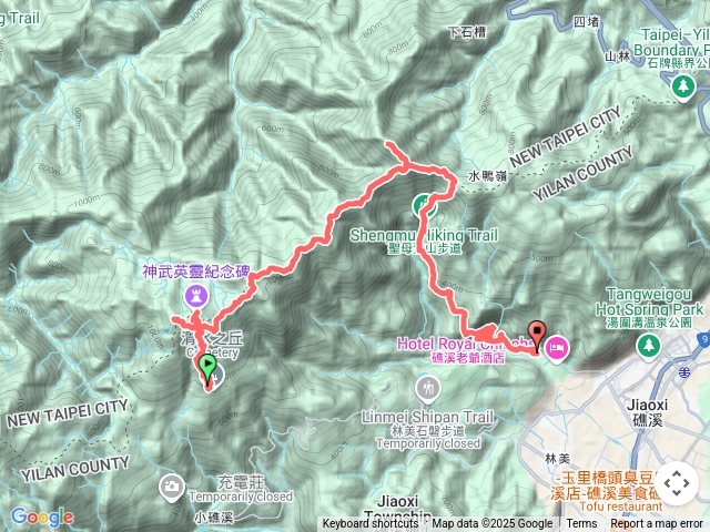 蘭陽屋脊縱走 : 烘聖縱走賞蘭陽平原夜景“兩天一夜”住宿行程。
