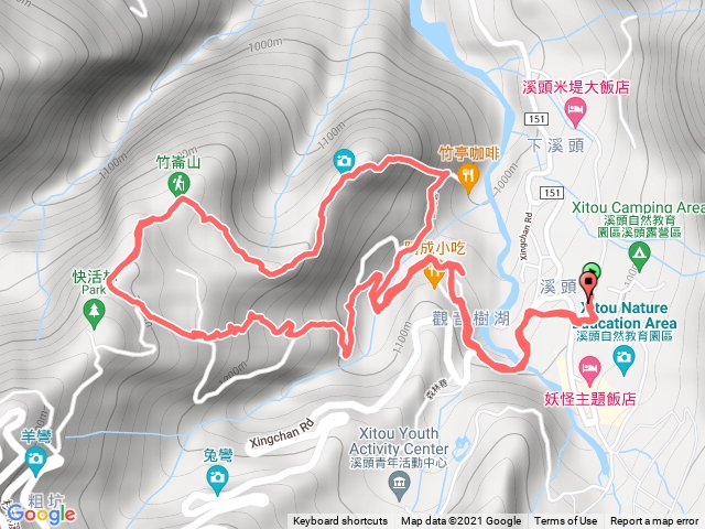 樟仔林林道上志騰山、竹崙山、溪頭山回溪頭停車場