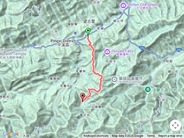 九華山福德宮-平溪子山-畝畝山-青林山-火燒寮石古井-番子坑古道