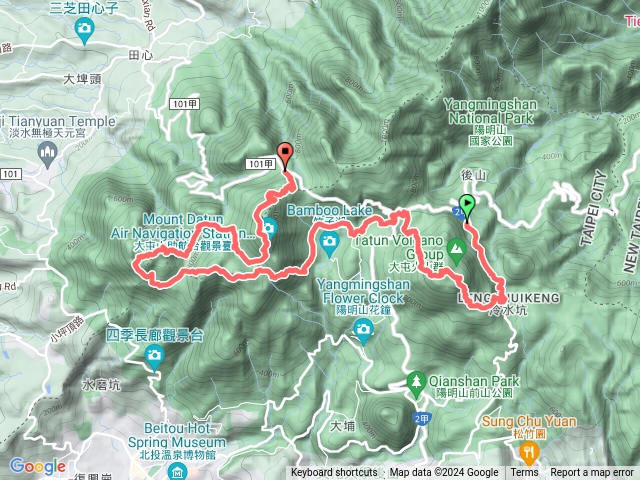 大縱走活動大--七星山東主、竹子湖水尾上大屯群峰