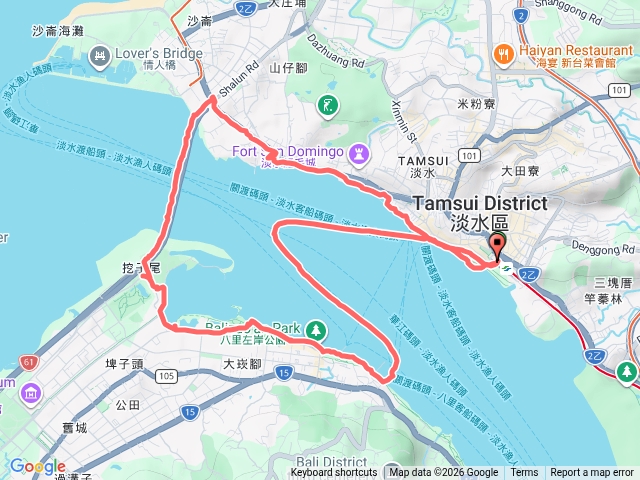 淡水捷運站淡江大橋八里挖子尾八里渡船頭淡水捷運站