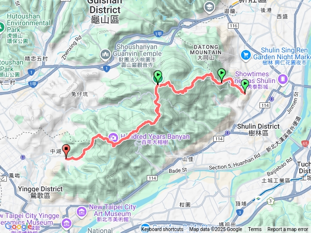 樹鶯縱走，大同山-大棟山-福源山-圳子頭坑-東湖路