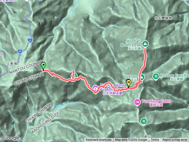 玉山主峰、玉山前峰、玉山北峰、排雲山莊預覽圖