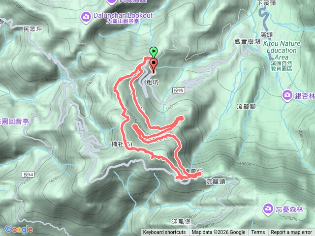 董哥今天在哪裡 溪頭六連峰（羊頭崙山、水桶寮山、內樹皮山、三叉崙山、龍鳳峽山、龍鳳山）預覽圖