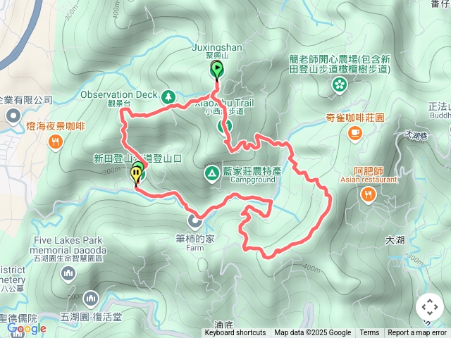 新田登山步道聚興山大湖山繞
