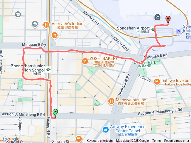 中山國中站-松山機場站