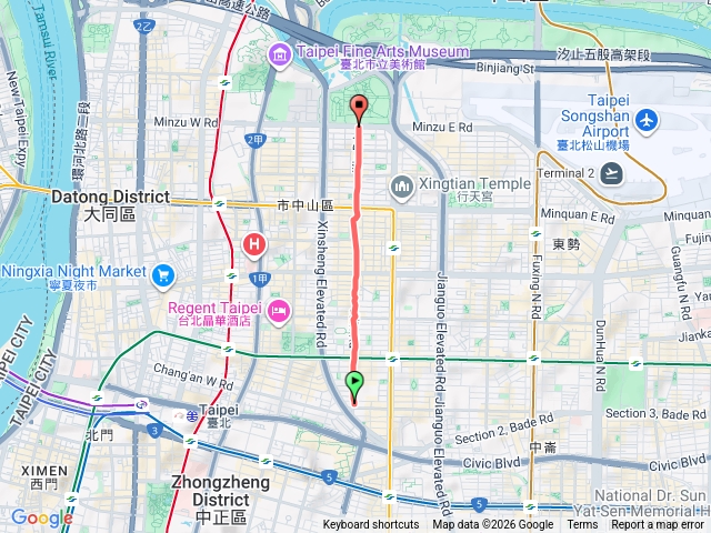 吉林路(從長安東路二段到民族東路)